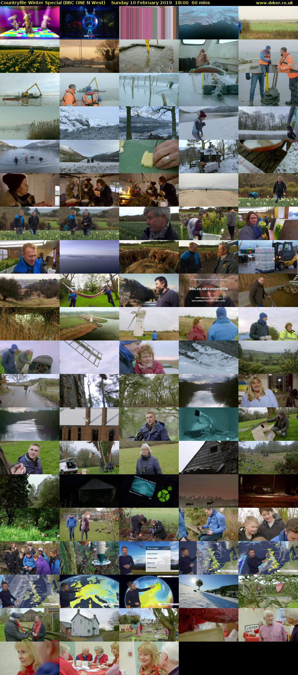 Countryfile Winter Special (BBC ONE N West) Sunday 10 February 2019 18:00 - 19:00