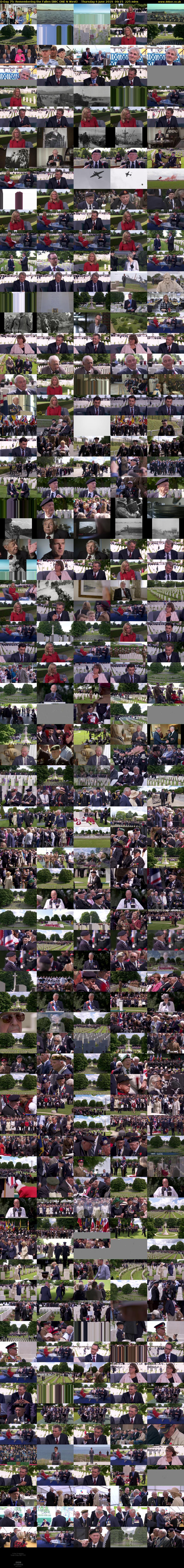 D-Day 75: Remembering the Fallen (BBC ONE N West) Thursday 6 June 2019 09:15 - 13:00