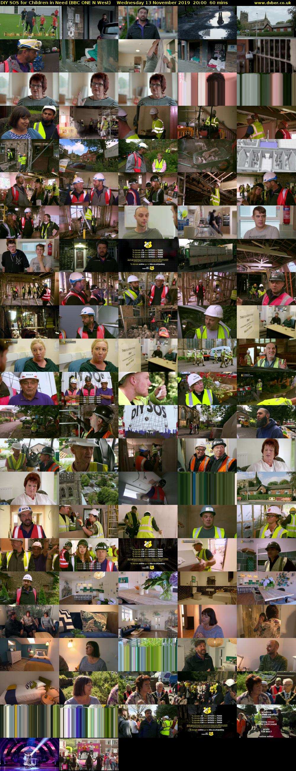 DIY SOS for Children in Need (BBC ONE N West) Wednesday 13 November 2019 20:00 - 21:00