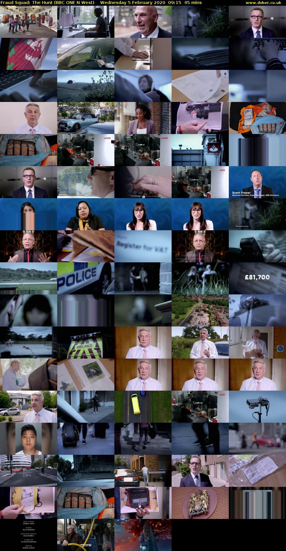 Fraud Squad: The Hunt (BBC ONE N West) Wednesday 5 February 2020 09:15 - 10:00