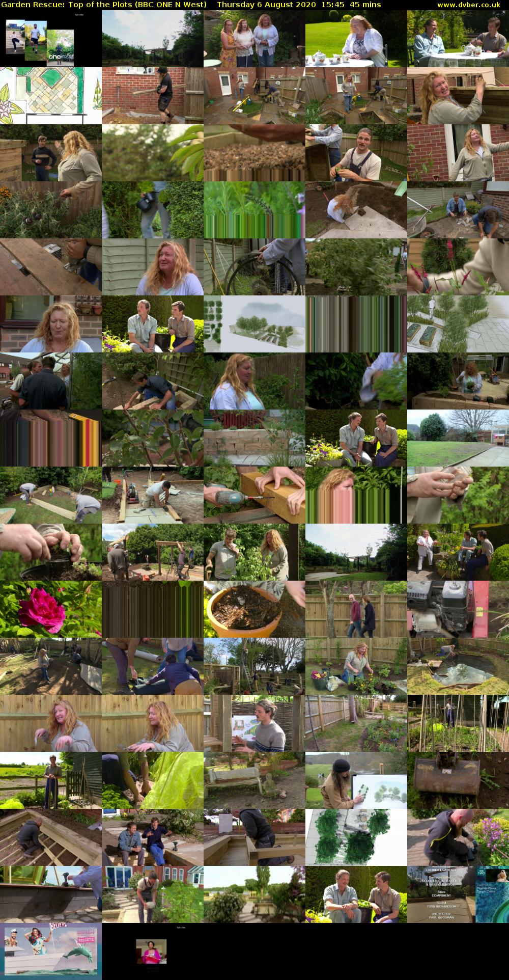 Garden Rescue: Top of the Plots (BBC ONE N West) Thursday 6 August 2020 15:45 - 16:30