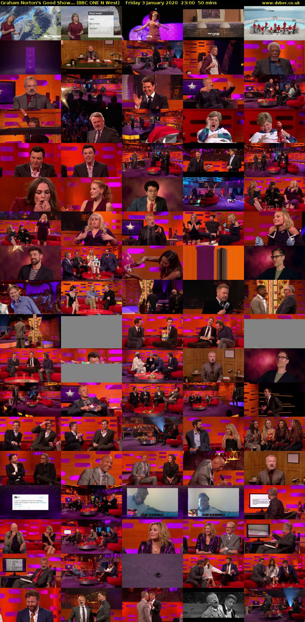 Graham Norton's Good Show... (BBC ONE N West) Friday 3 January 2020 23:00 - 23:50