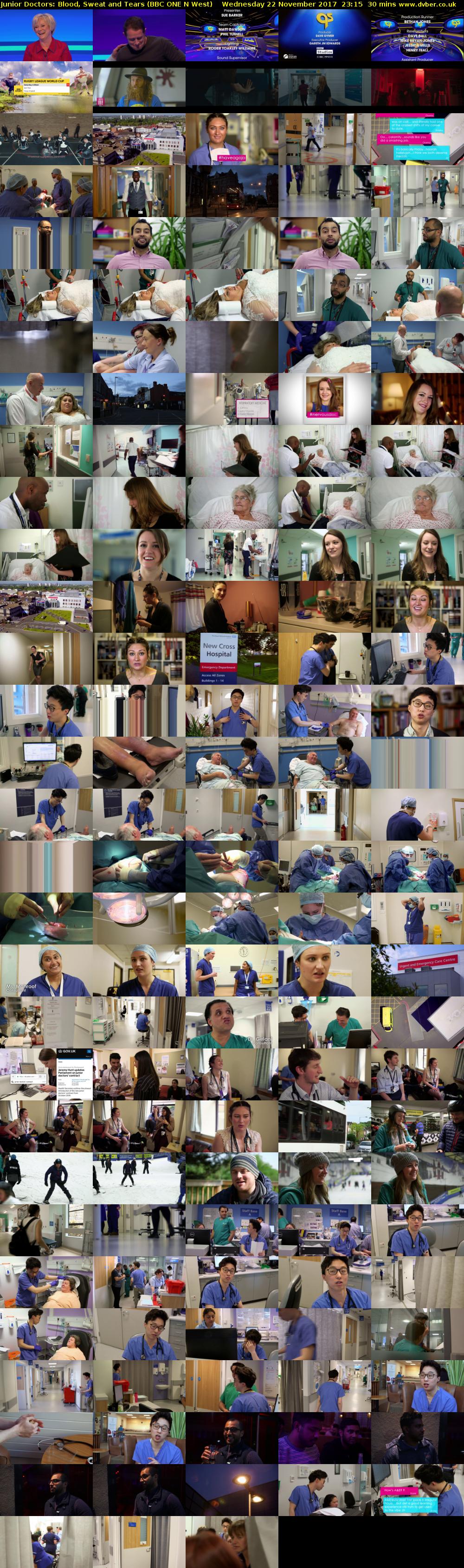 Junior Doctors: Blood, Sweat and Tears (BBC ONE N West) Wednesday 22 November 2017 23:15 - 23:45