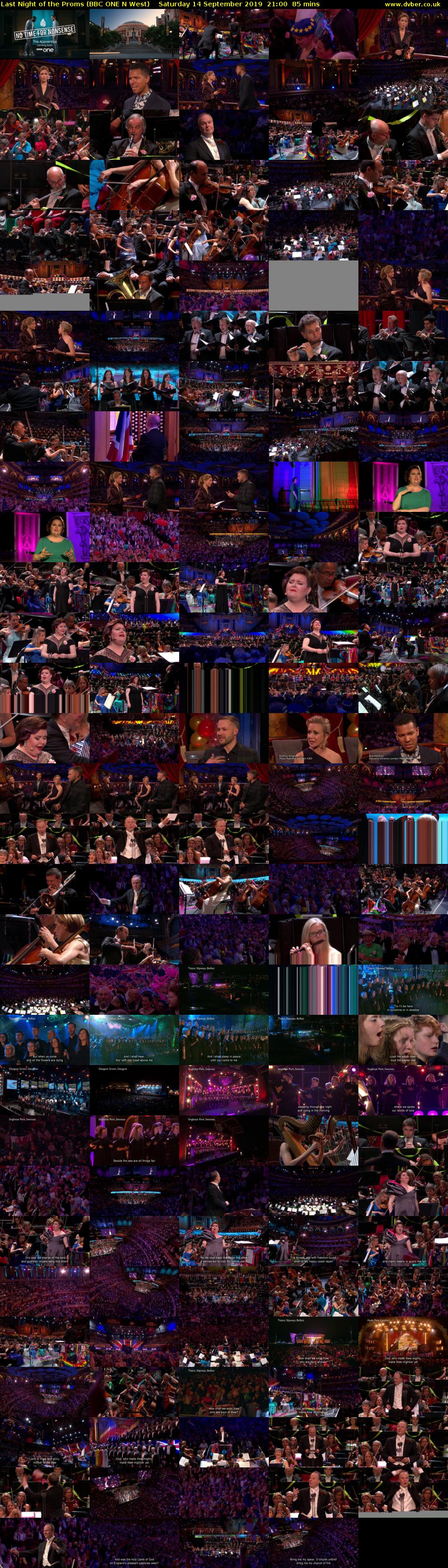 Last Night of the Proms (BBC ONE N West) Saturday 14 September 2019 21:00 - 22:25