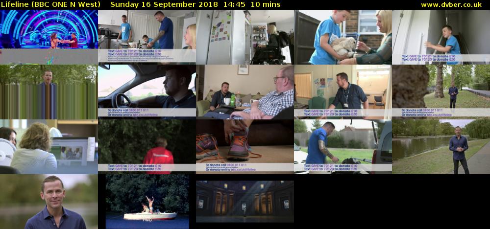 Lifeline (BBC ONE N West) Sunday 16 September 2018 14:45 - 14:55