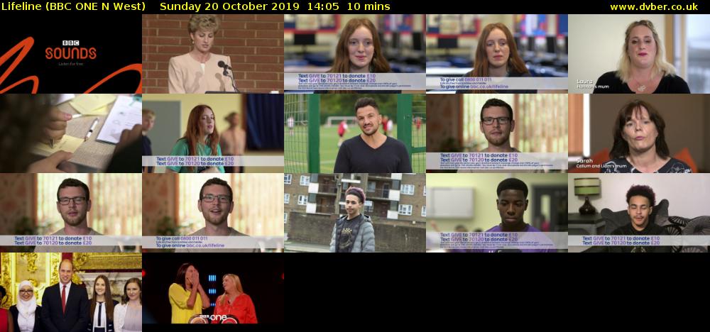 Lifeline (BBC ONE N West) Sunday 20 October 2019 14:05 - 14:15