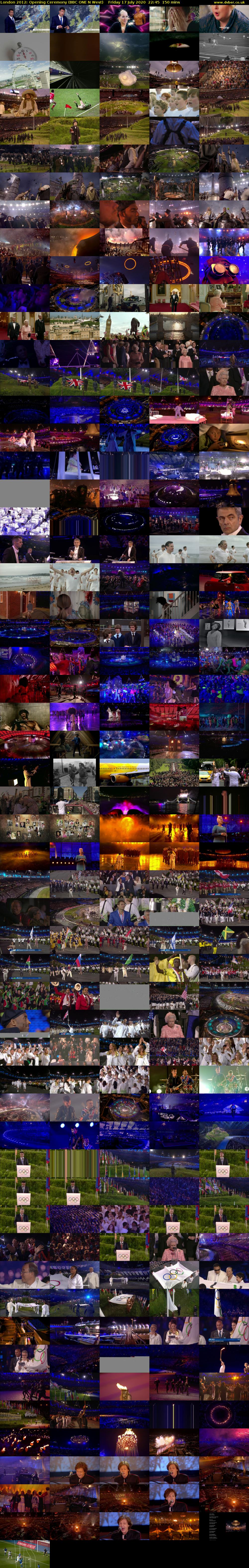 London 2012: Opening Ceremony (BBC ONE N West) Friday 17 July 2020 22:45 - 01:15