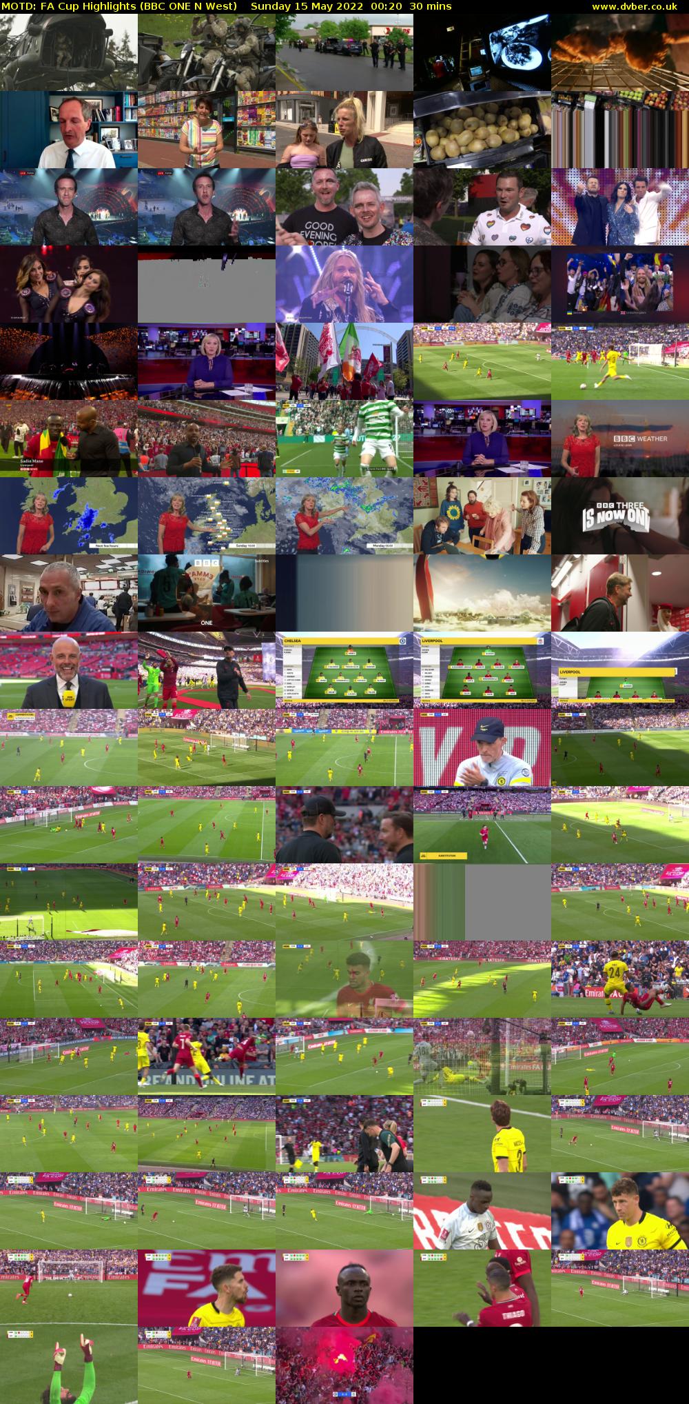 MOTD: FA Cup Highlights (BBC ONE N West) Sunday 15 May 2022 00:20 - 00:50