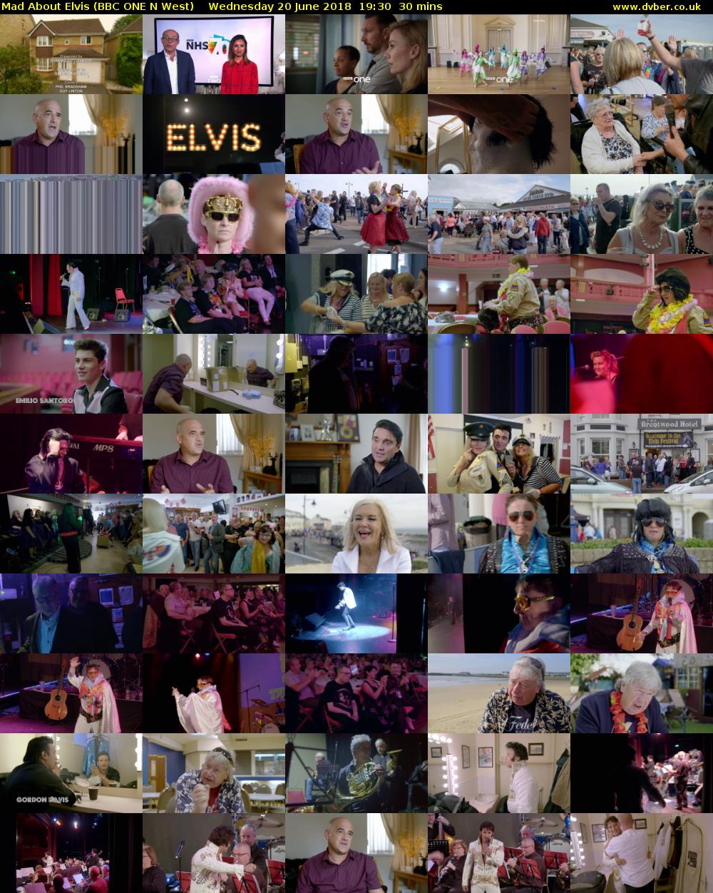 Mad About Elvis (BBC ONE N West) Wednesday 20 June 2018 19:30 - 20:00