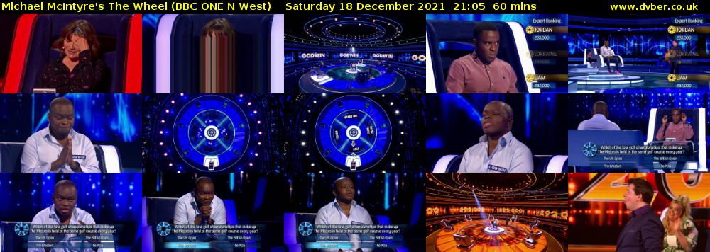 Michael McIntyre's The Wheel (BBC ONE N West) Saturday 18 December 2021 21:05 - 22:05