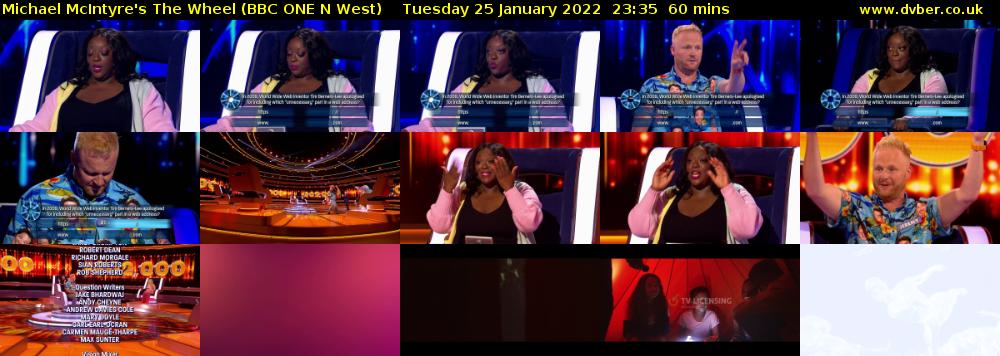 Michael McIntyre's The Wheel (BBC ONE N West) Tuesday 25 January 2022 23:35 - 00:35