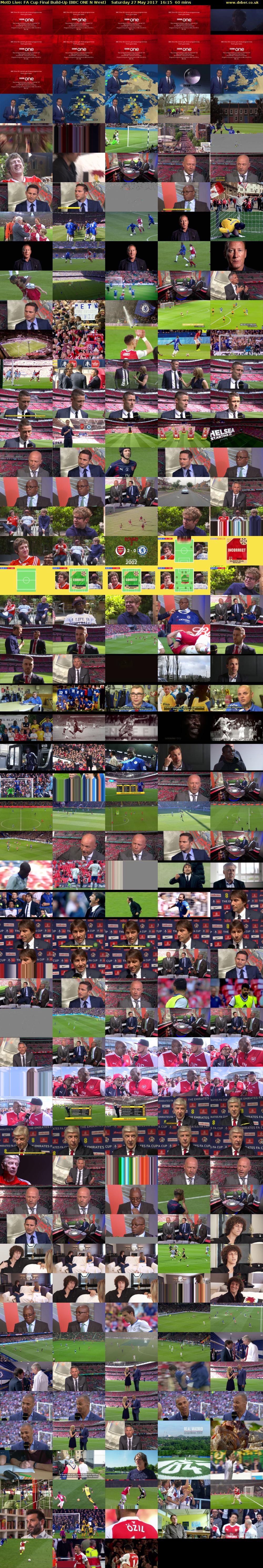 MotD Live: FA Cup Final Build-Up (BBC ONE N West) Saturday 27 May 2017 16:15 - 17:15