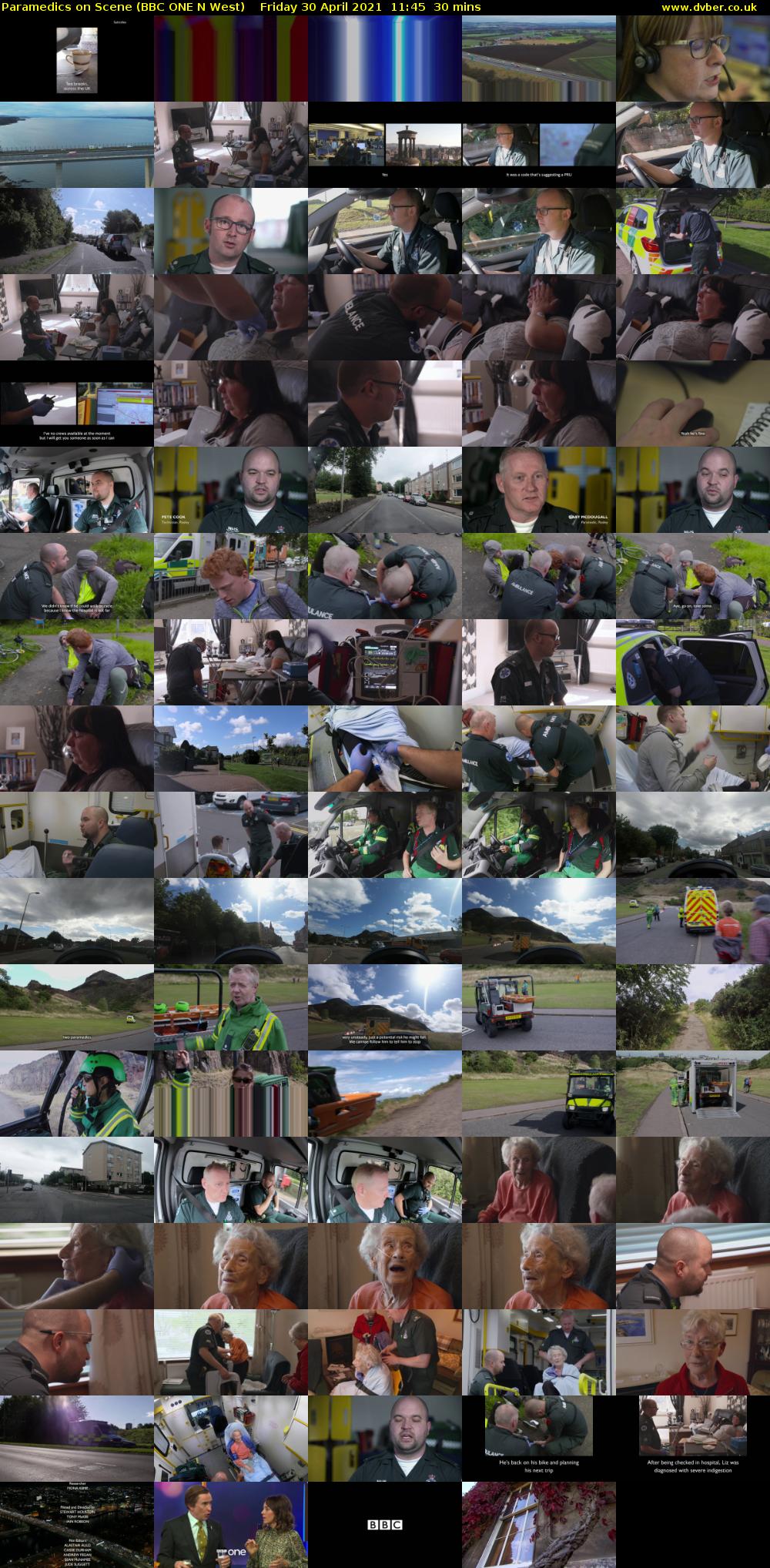 Paramedics on Scene (BBC ONE N West) Friday 30 April 2021 11:45 - 12:15