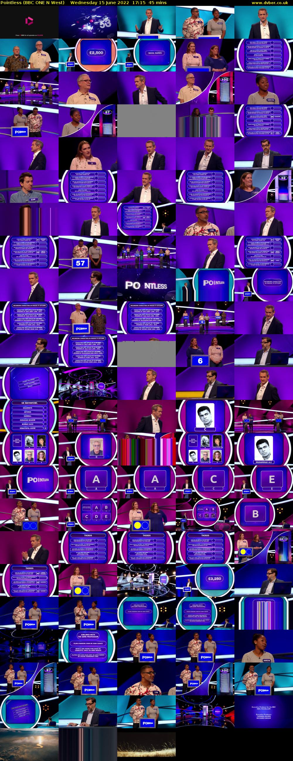 Pointless (BBC ONE N West) Wednesday 15 June 2022 17:15 - 18:00