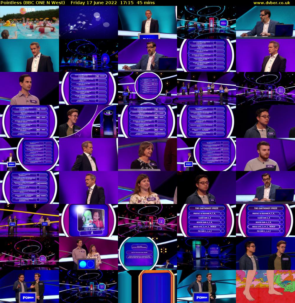 Pointless (BBC ONE N West) Friday 17 June 2022 17:15 - 18:00