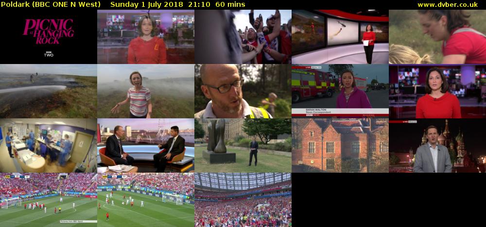 Poldark (BBC ONE N West) Sunday 1 July 2018 21:10 - 22:10