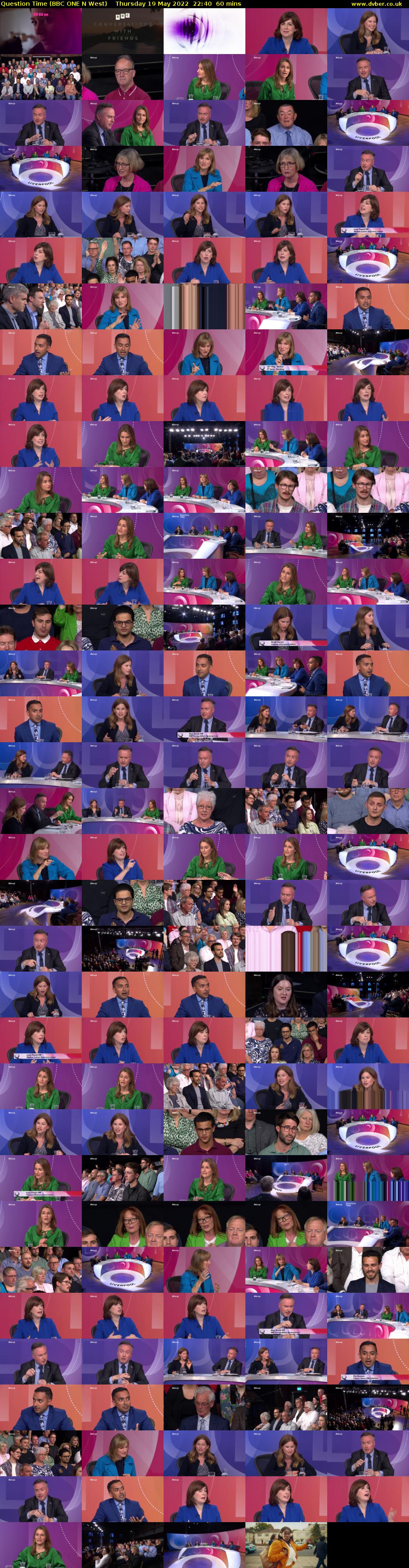 Question Time (BBC ONE N West) Thursday 19 May 2022 22:40 - 23:40