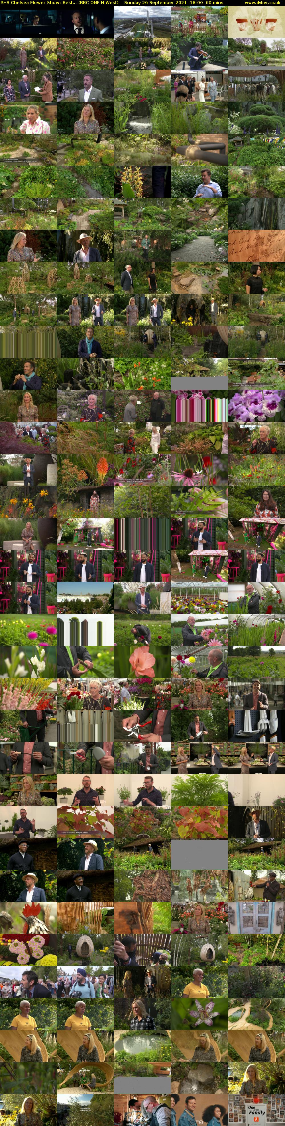 RHS Chelsea Flower Show: Best... (BBC ONE N West) Sunday 26 September 2021 18:00 - 19:00