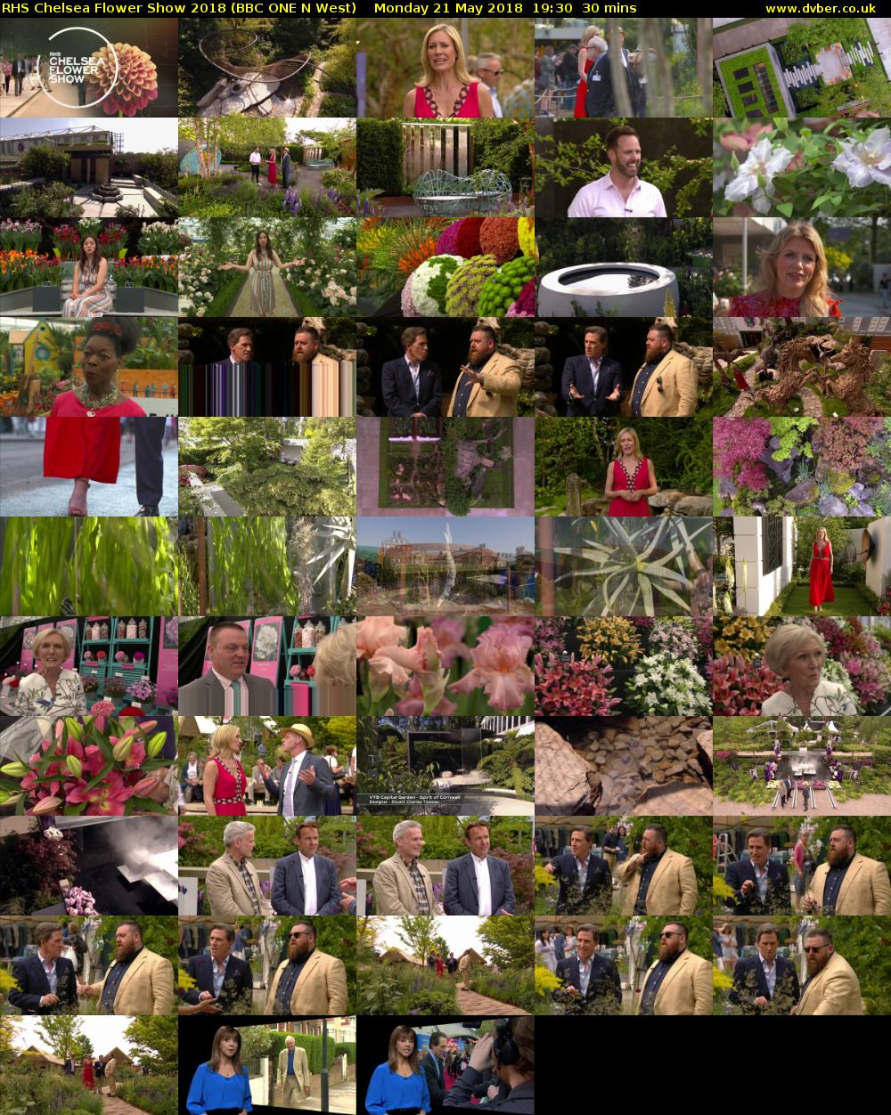 RHS Chelsea Flower Show 2018 (BBC ONE N West) Monday 21 May 2018 19:30 - 20:00