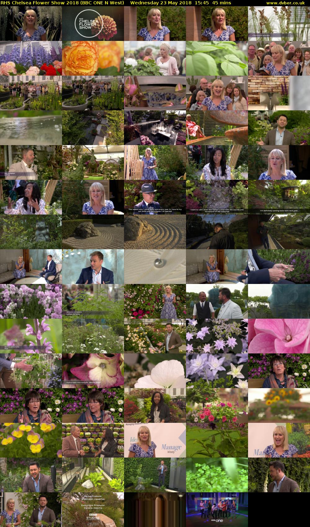RHS Chelsea Flower Show 2018 (BBC ONE N West) Wednesday 23 May 2018 15:45 - 16:30