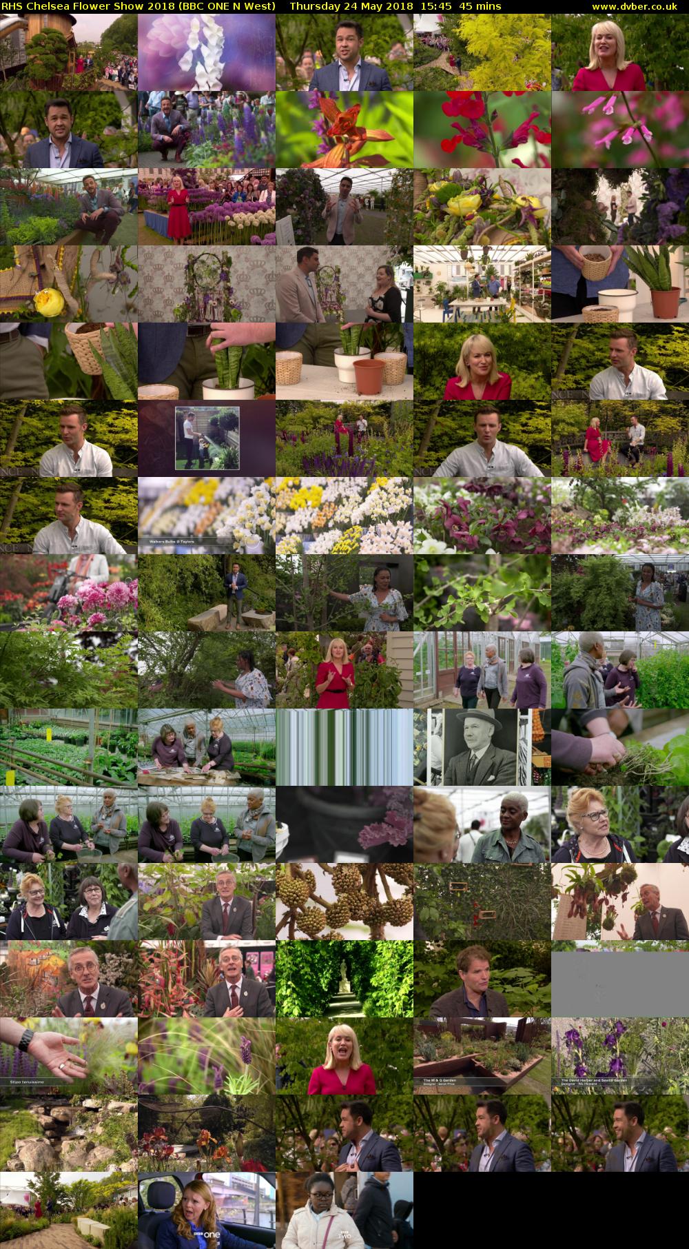 RHS Chelsea Flower Show 2018 (BBC ONE N West) Thursday 24 May 2018 15:45 - 16:30