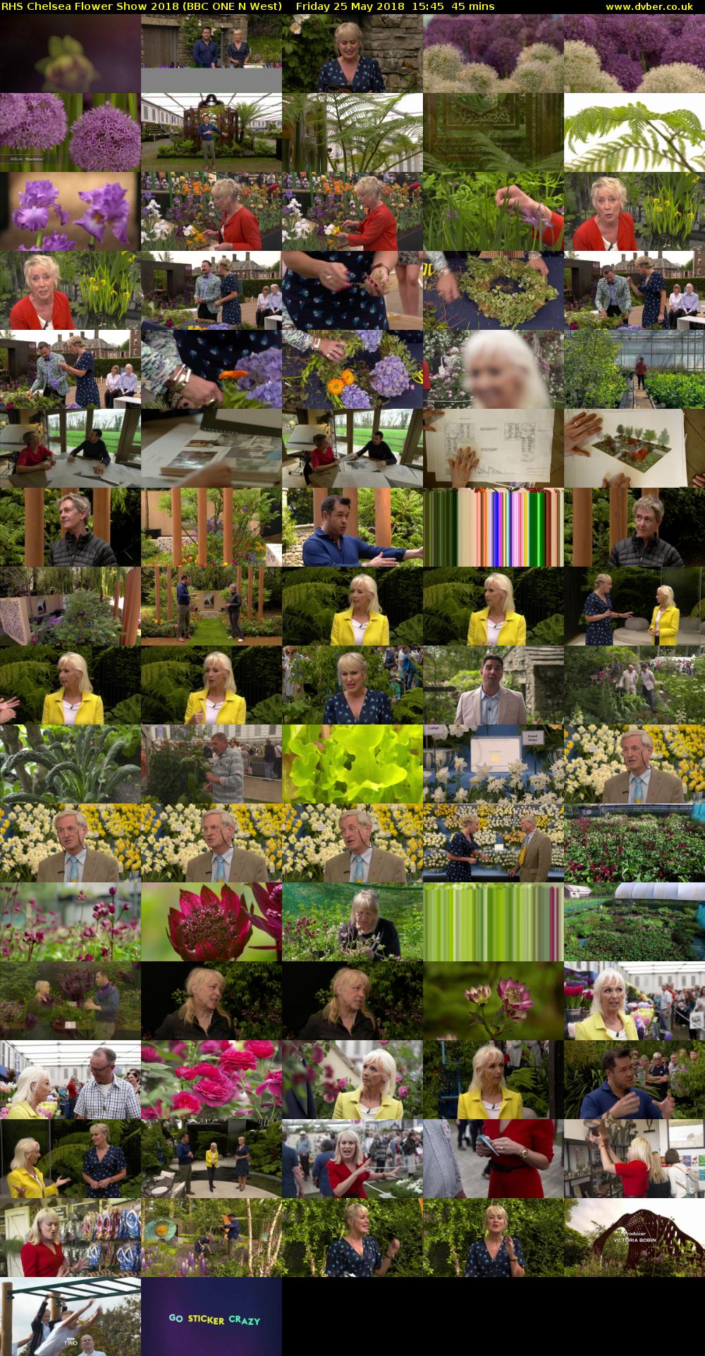 RHS Chelsea Flower Show 2018 (BBC ONE N West) Friday 25 May 2018 15:45 - 16:30