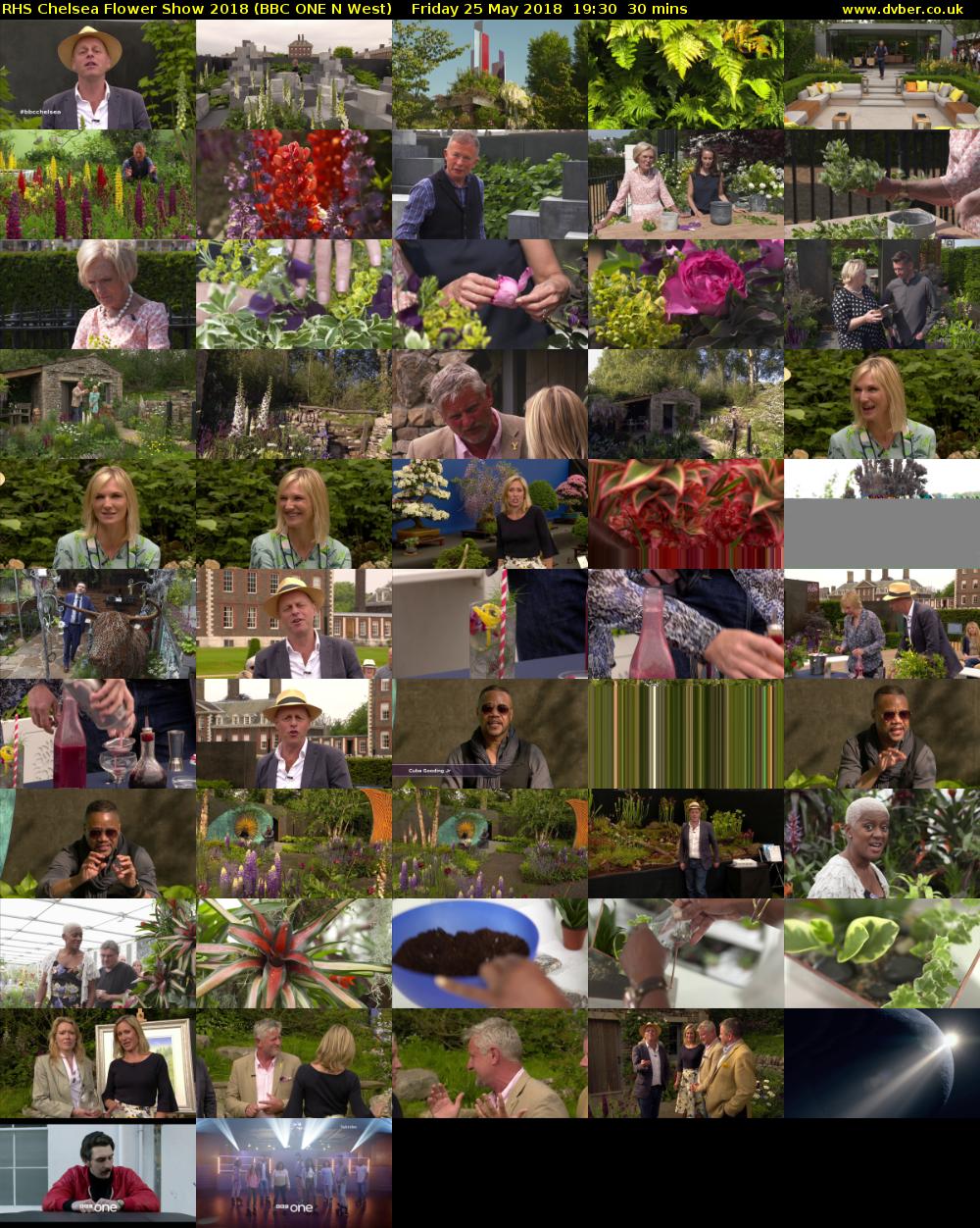 RHS Chelsea Flower Show 2018 (BBC ONE N West) Friday 25 May 2018 19:30 - 20:00