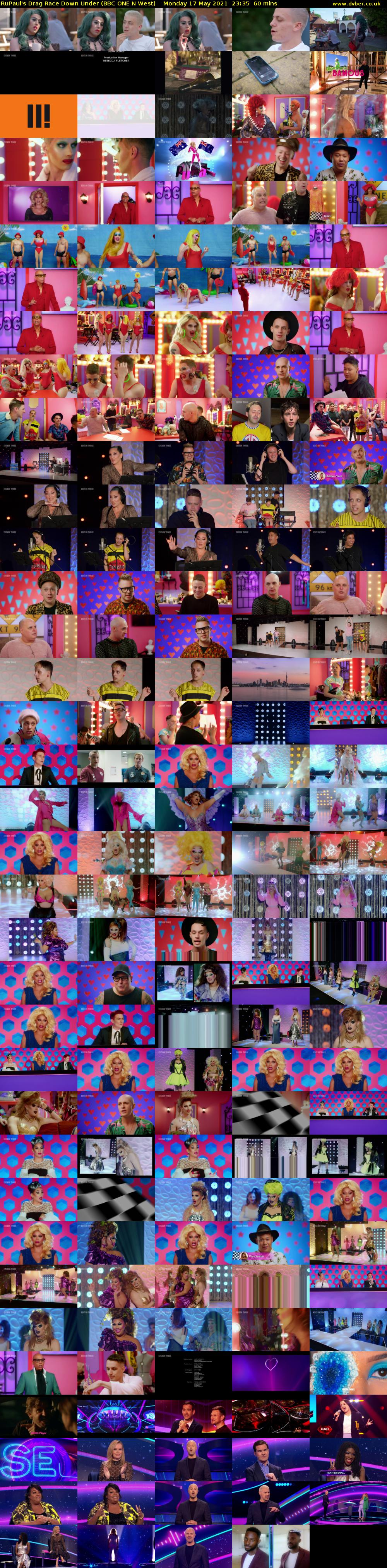 RuPaul's Drag Race Down Under (BBC ONE N West) Monday 17 May 2021 23:35 - 00:35