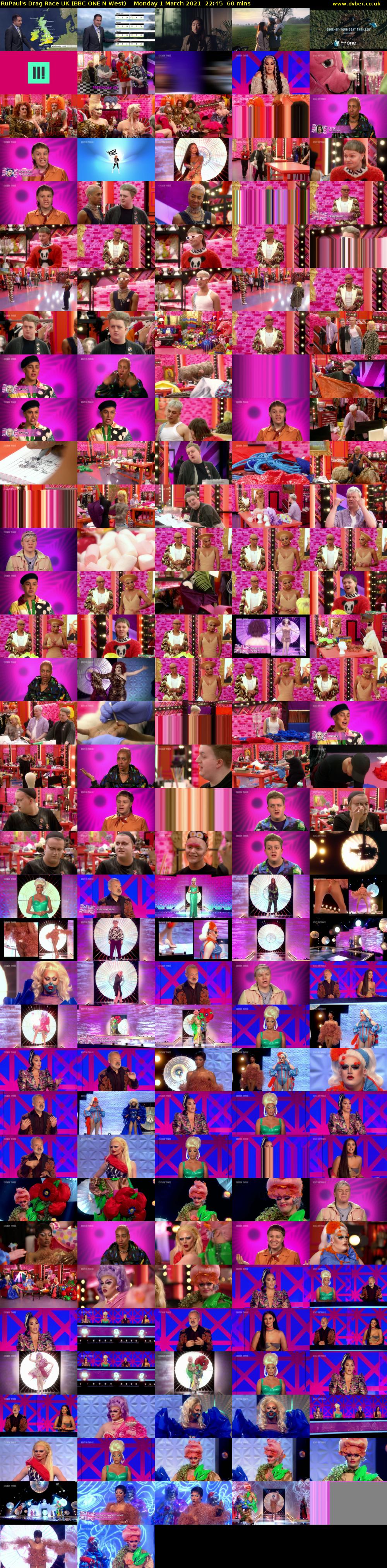 RuPaul's Drag Race UK (BBC ONE N West) Monday 1 March 2021 22:45 - 23:45