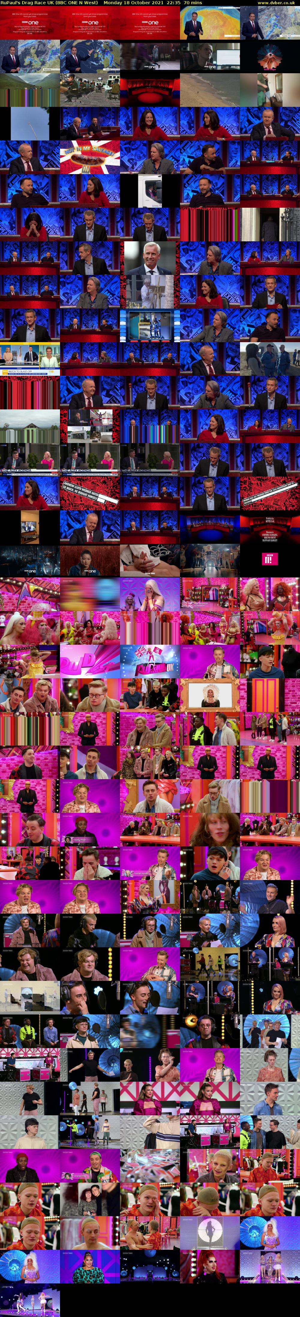 RuPaul's Drag Race UK (BBC ONE N West) Monday 18 October 2021 22:35 - 23:45