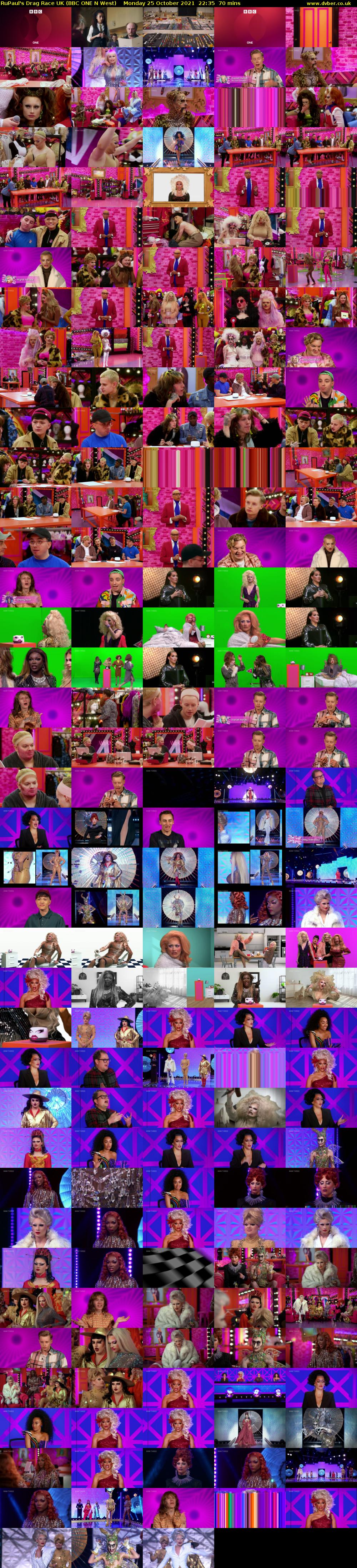 RuPaul's Drag Race UK (BBC ONE N West) Monday 25 October 2021 22:35 - 23:45