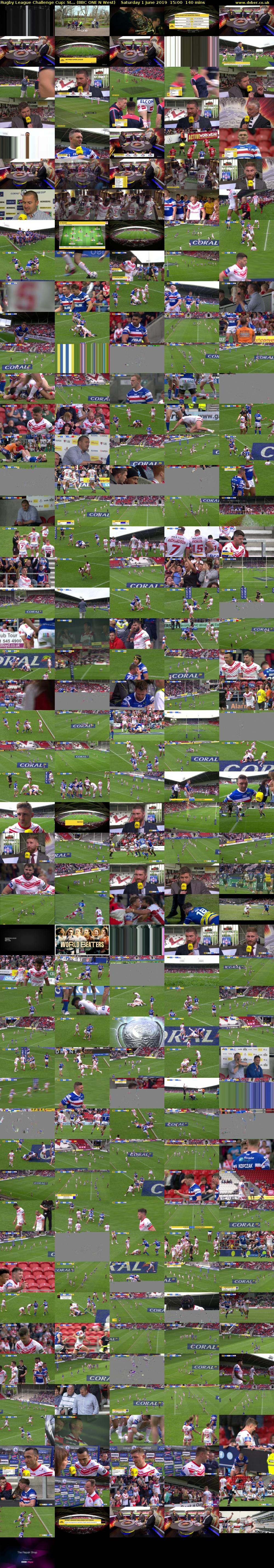 Rugby League Challenge Cup: St... (BBC ONE N West) Saturday 1 June 2019 15:00 - 17:20