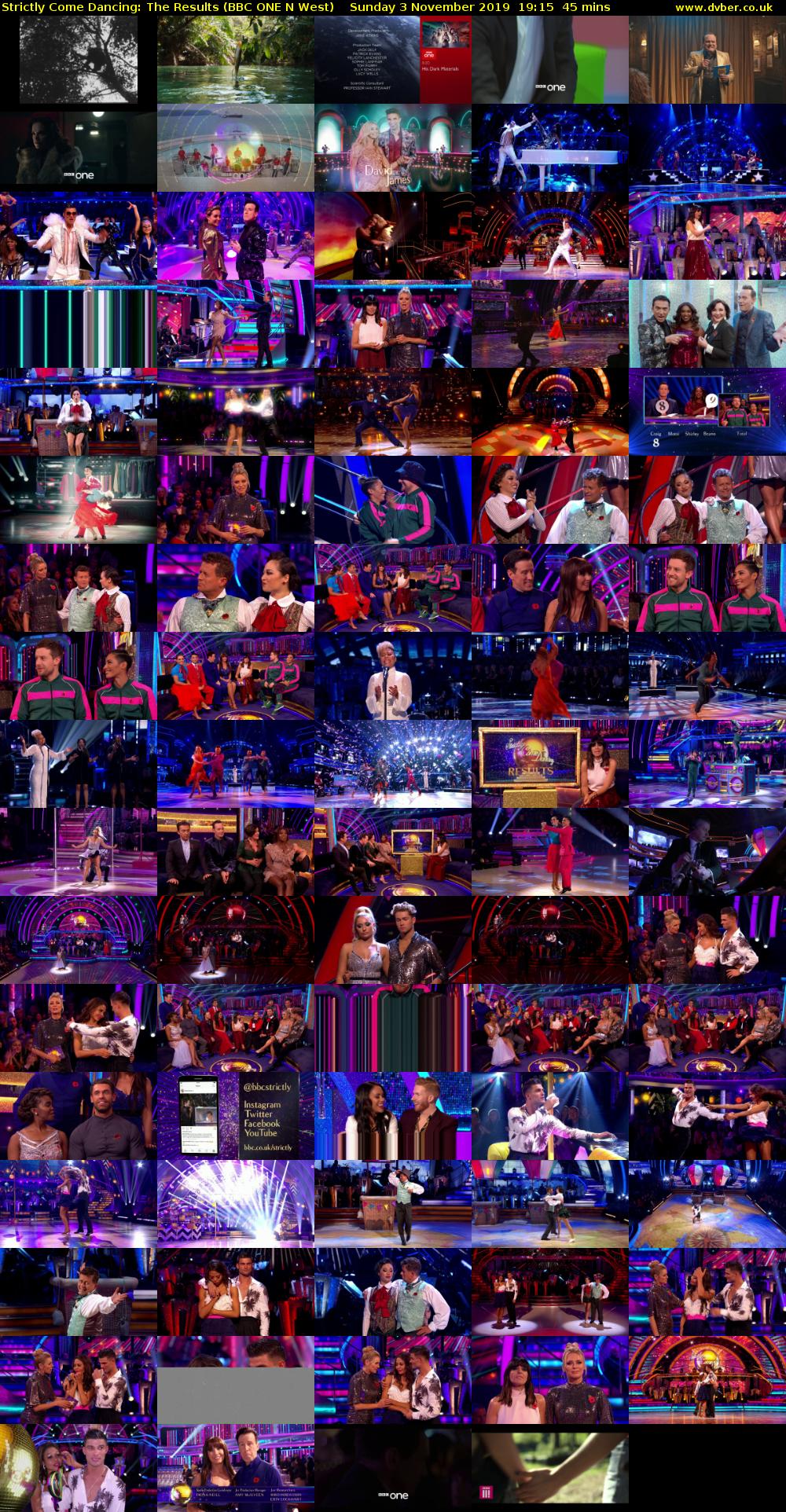 Strictly Come Dancing: The Results (BBC ONE N West) Sunday 3 November 2019 19:15 - 20:00