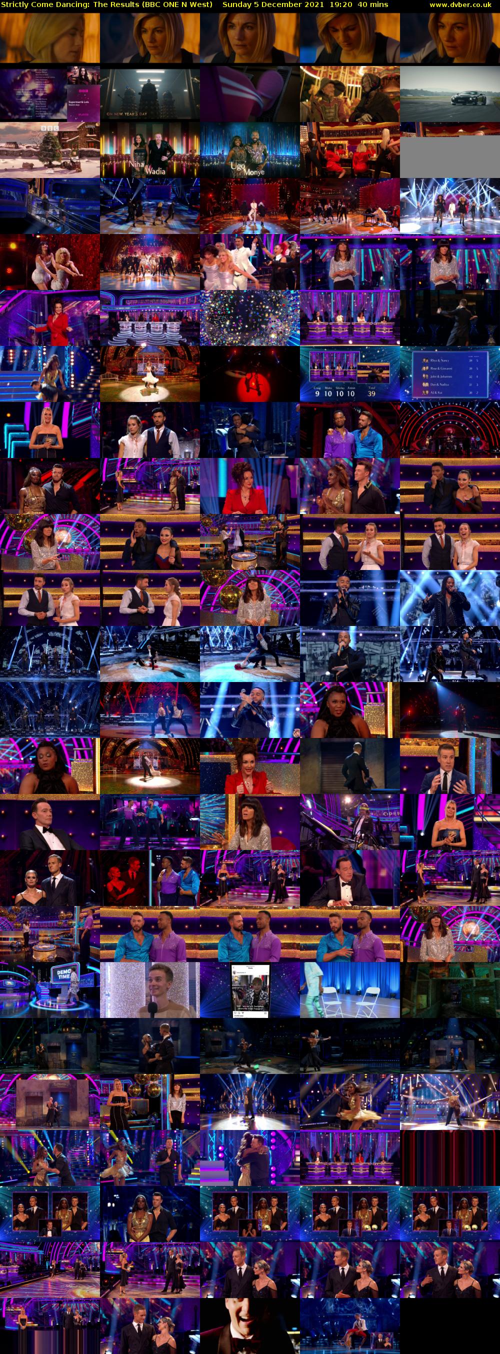 Strictly Come Dancing: The Results (BBC ONE N West) Sunday 5 December 2021 19:20 - 20:00