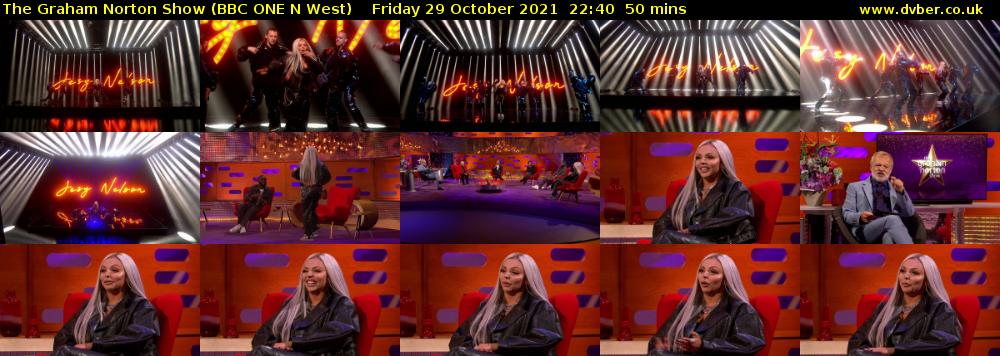 The Graham Norton Show (BBC ONE N West) Friday 29 October 2021 22:40 - 23:30