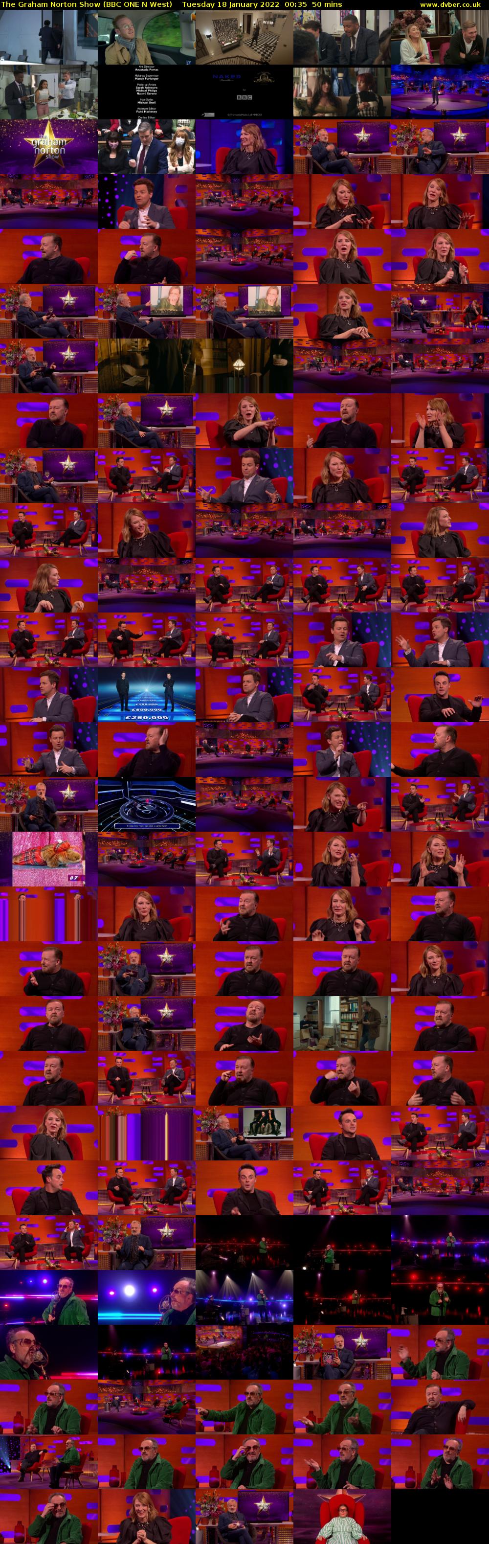 The Graham Norton Show (BBC ONE N West) Tuesday 18 January 2022 00:35 - 01:25