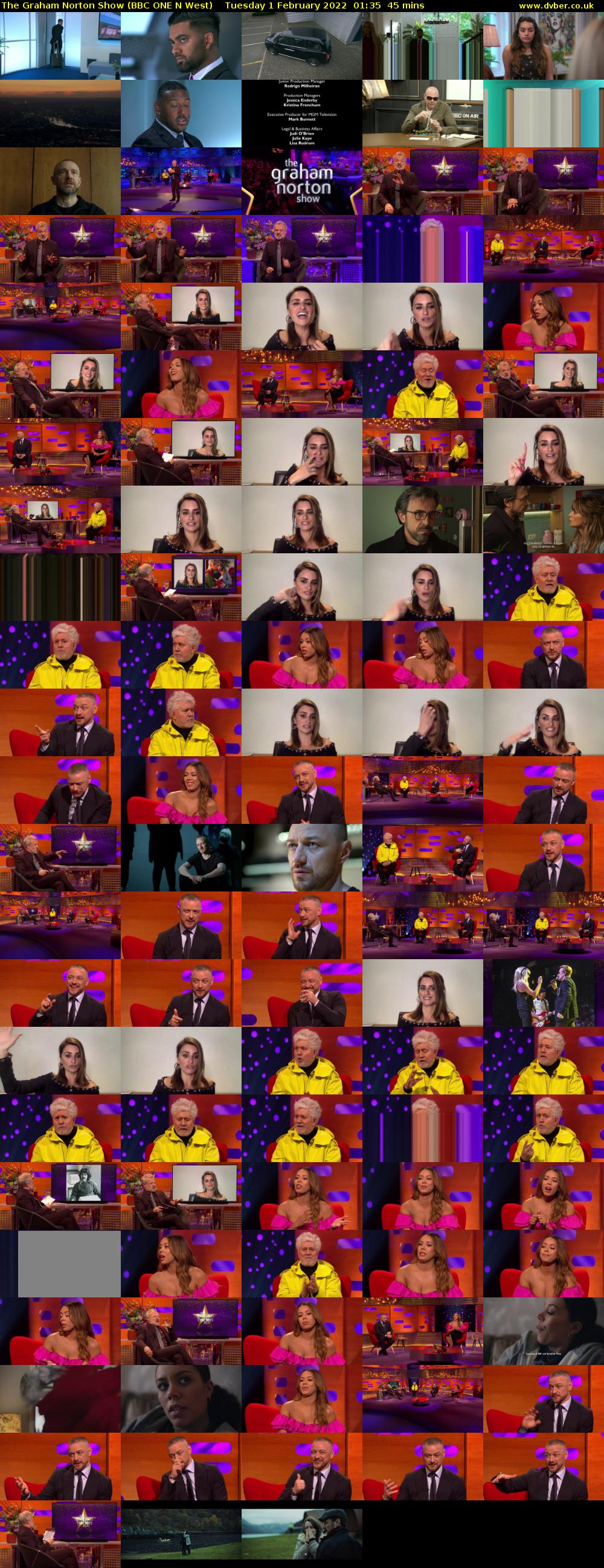 The Graham Norton Show (BBC ONE N West) Tuesday 1 February 2022 01:35 - 02:20