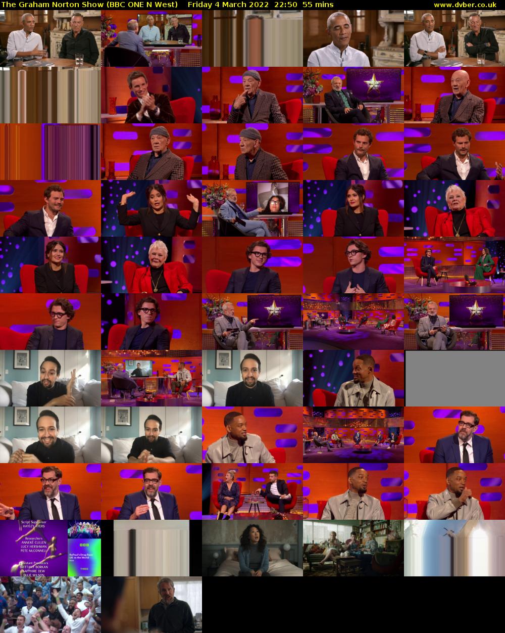 The Graham Norton Show (BBC ONE N West) Friday 4 March 2022 22:50 - 23:45
