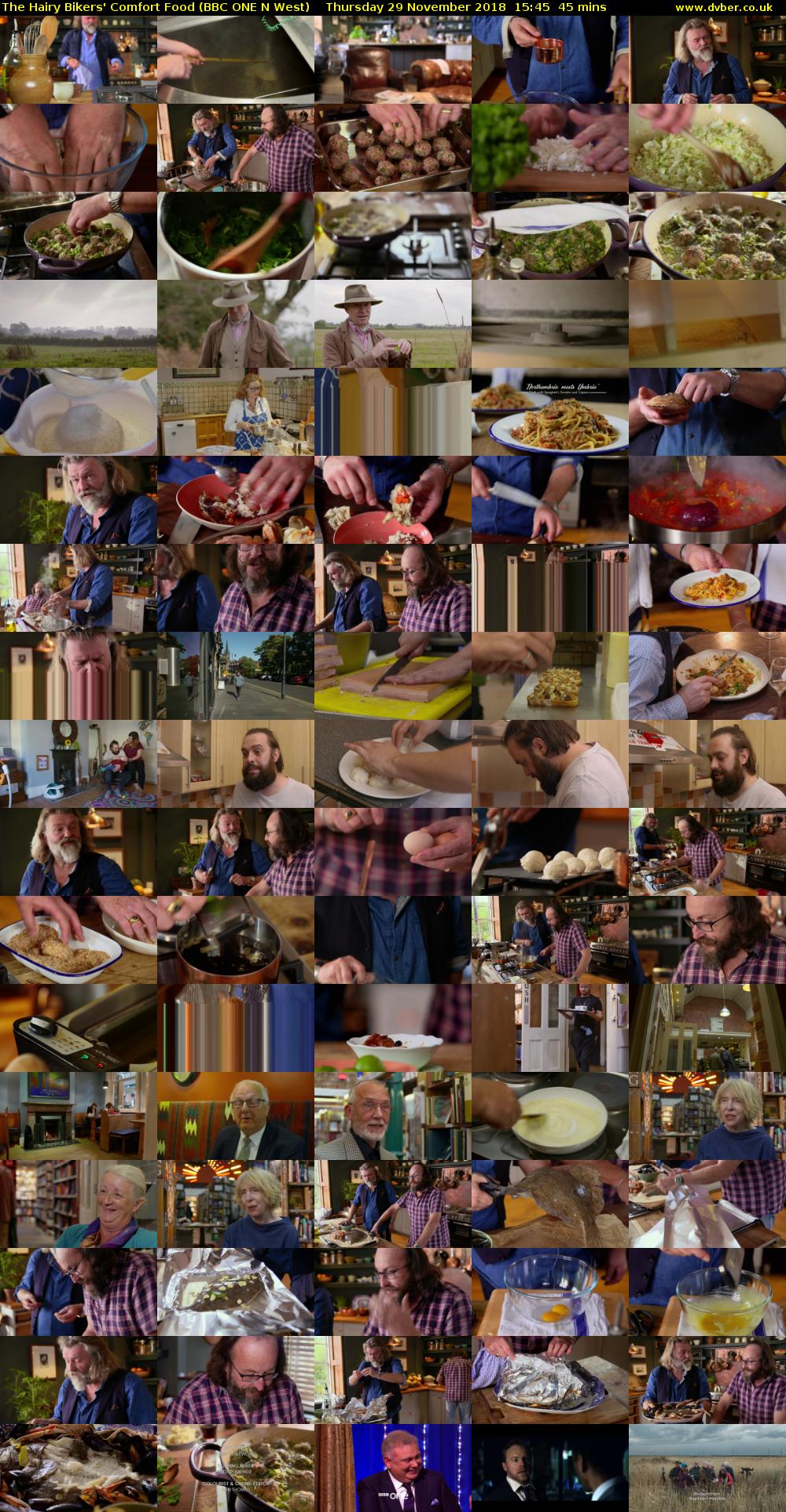 The Hairy Bikers' Comfort Food (BBC ONE N West) Thursday 29 November 2018 15:45 - 16:30