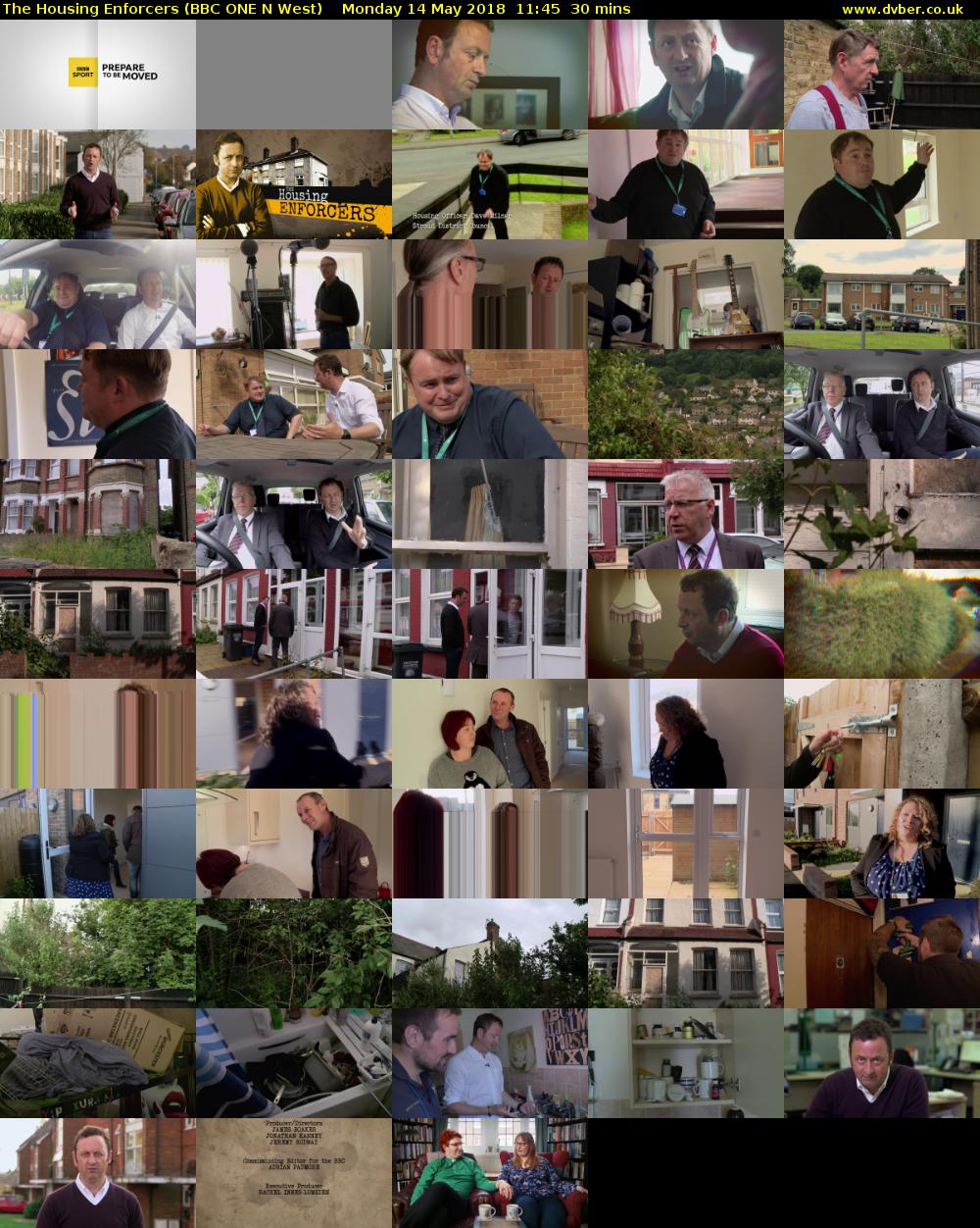 The Housing Enforcers (BBC ONE N West) Monday 14 May 2018 11:45 - 12:15