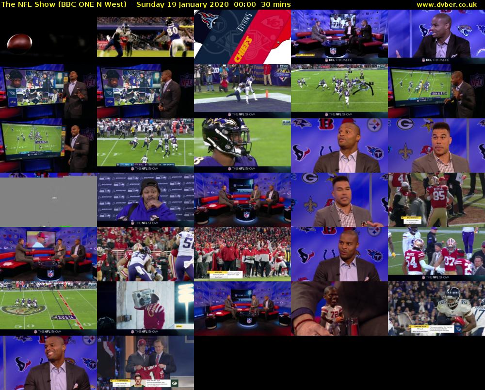 The NFL Show (BBC ONE N West) Sunday 19 January 2020 00:00 - 00:30