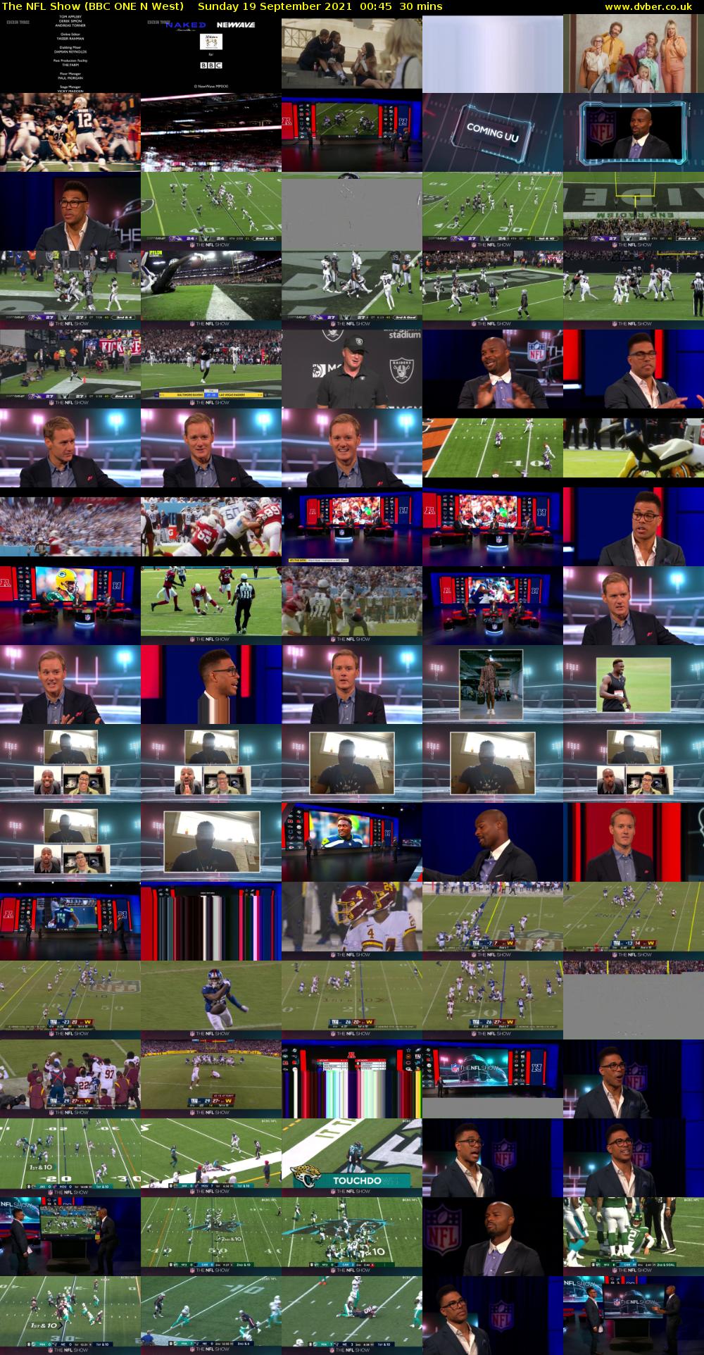The NFL Show (BBC ONE N West) Sunday 19 September 2021 00:45 - 01:15