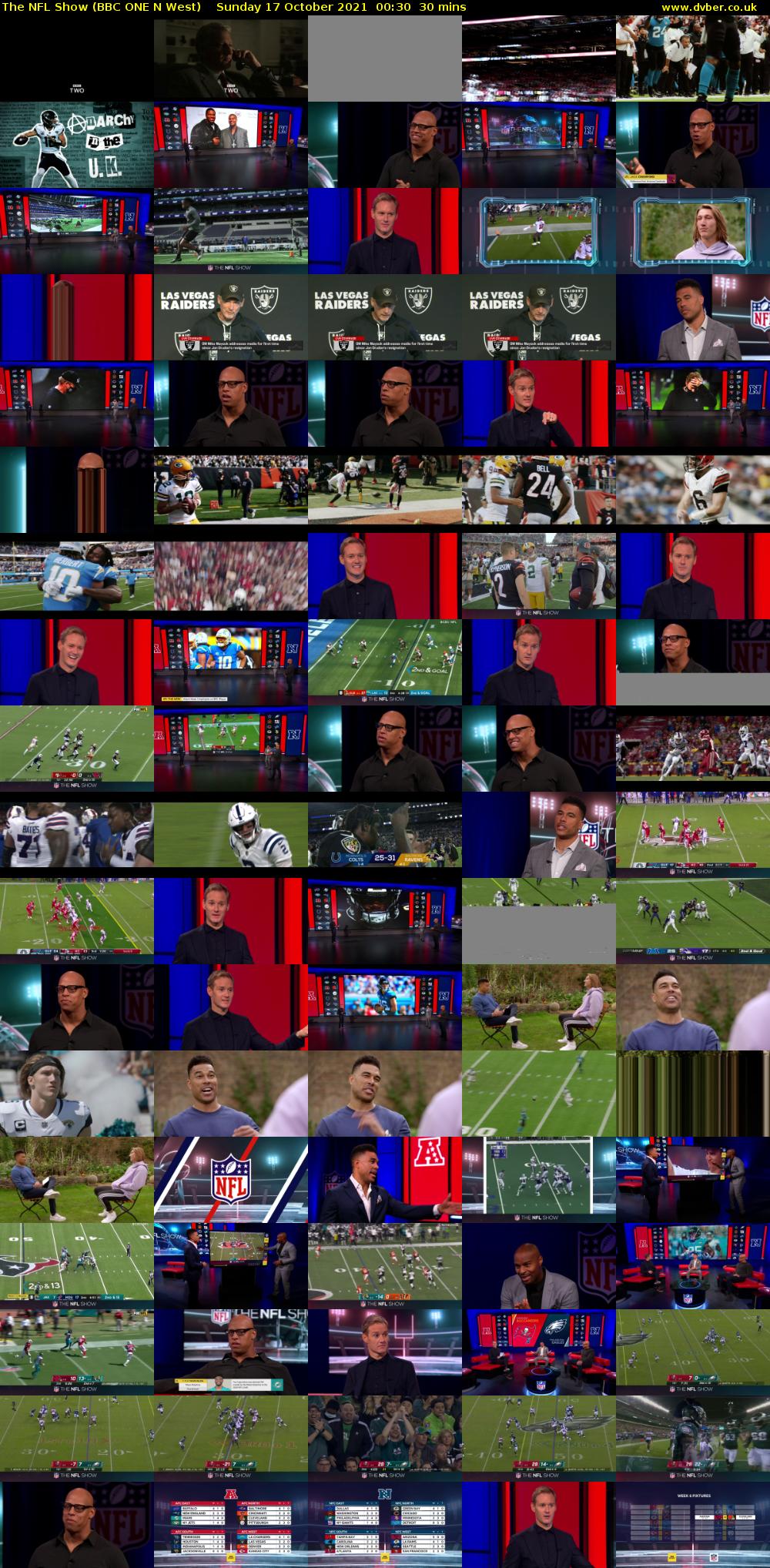 The NFL Show (BBC ONE N West) Sunday 17 October 2021 00:30 - 01:00