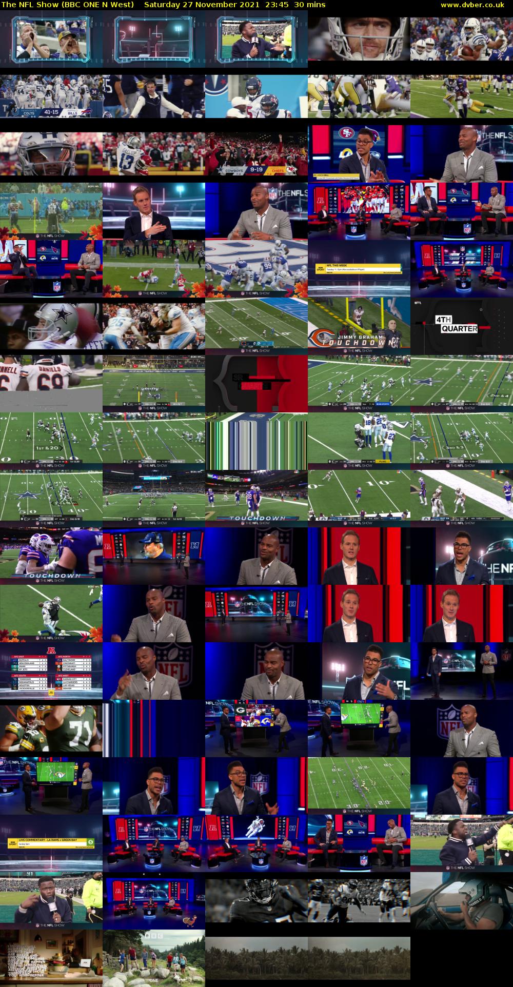The NFL Show (BBC ONE N West) Saturday 27 November 2021 23:45 - 00:15