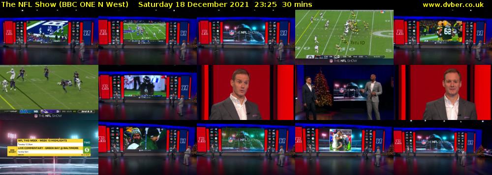 The NFL Show (BBC ONE N West) Saturday 18 December 2021 23:25 - 23:55