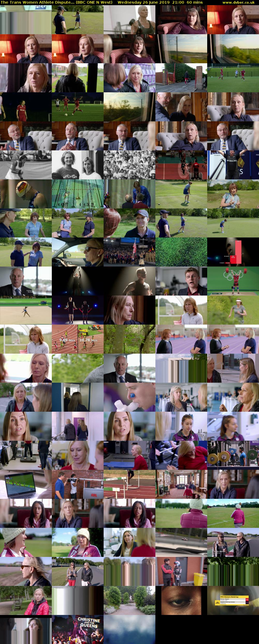 The Trans Women Athlete Dispute... (BBC ONE N West) Wednesday 26 June 2019 21:00 - 22:00