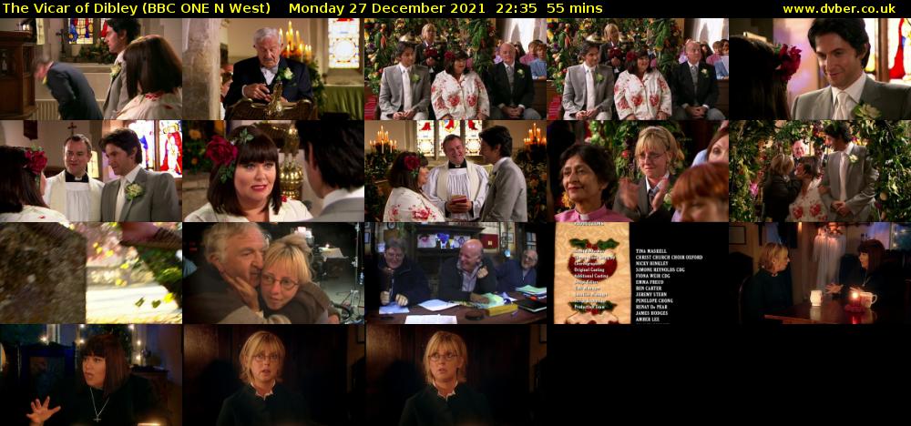 The Vicar of Dibley (BBC ONE N West) Monday 27 December 2021 22:35 - 23:30