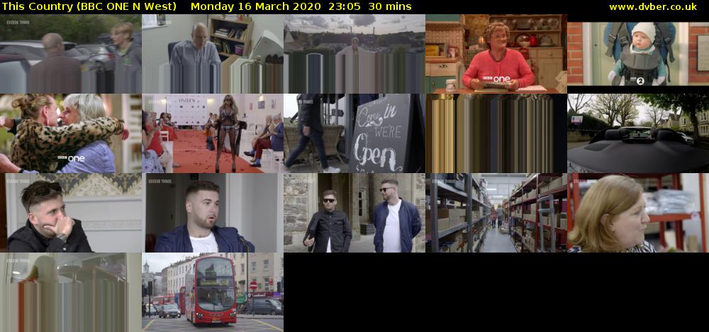 This Country (BBC ONE N West) Monday 16 March 2020 23:05 - 23:35