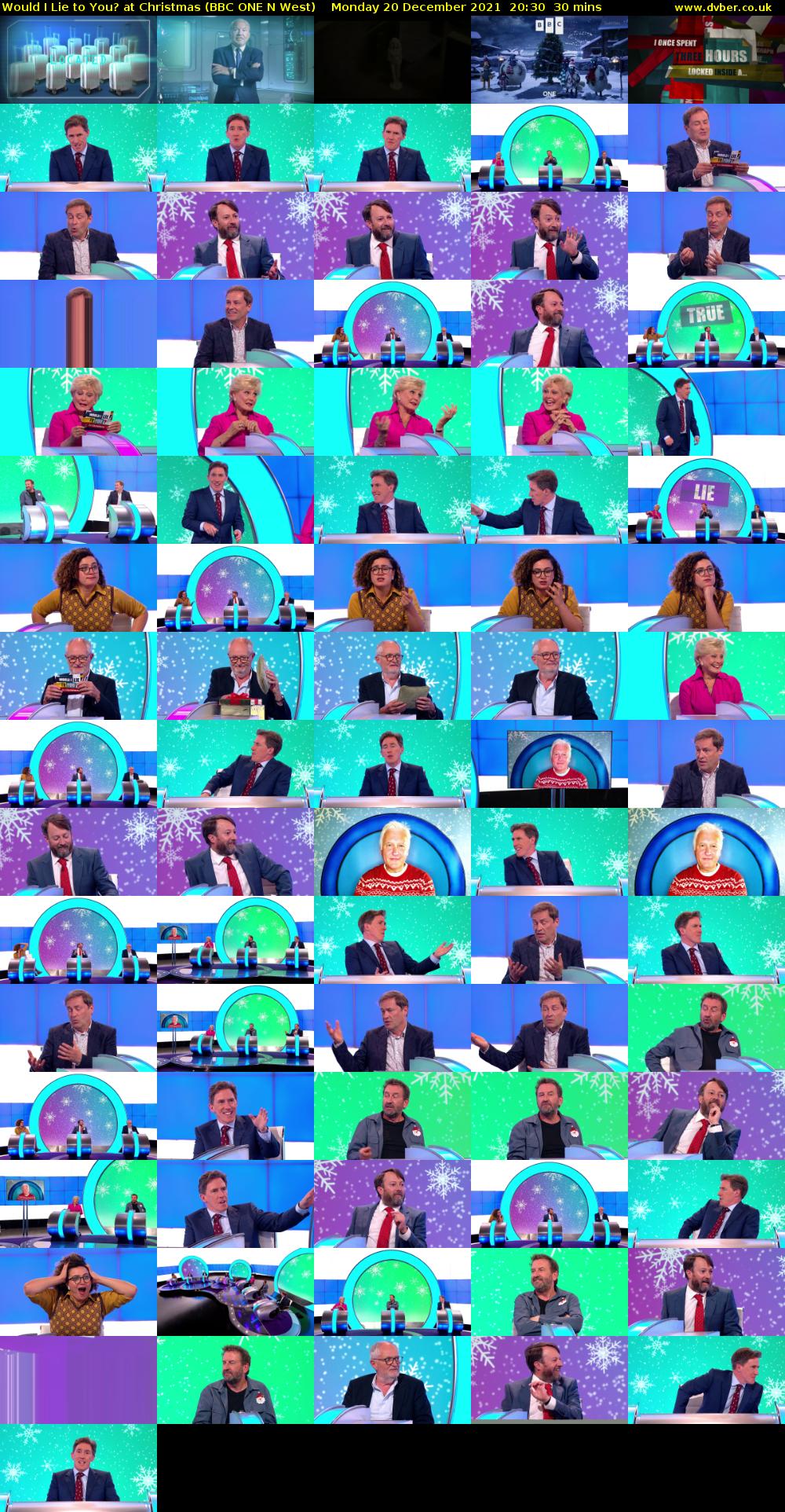Would I Lie to You? at Christmas (BBC ONE N West) Monday 20 December 2021 20:30 - 21:00