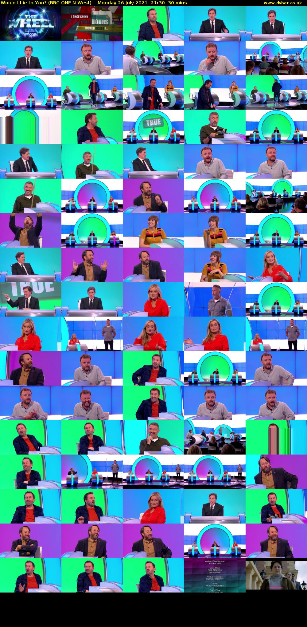 Would I Lie to You? (BBC ONE N West) Monday 26 July 2021 21:30 - 22:00